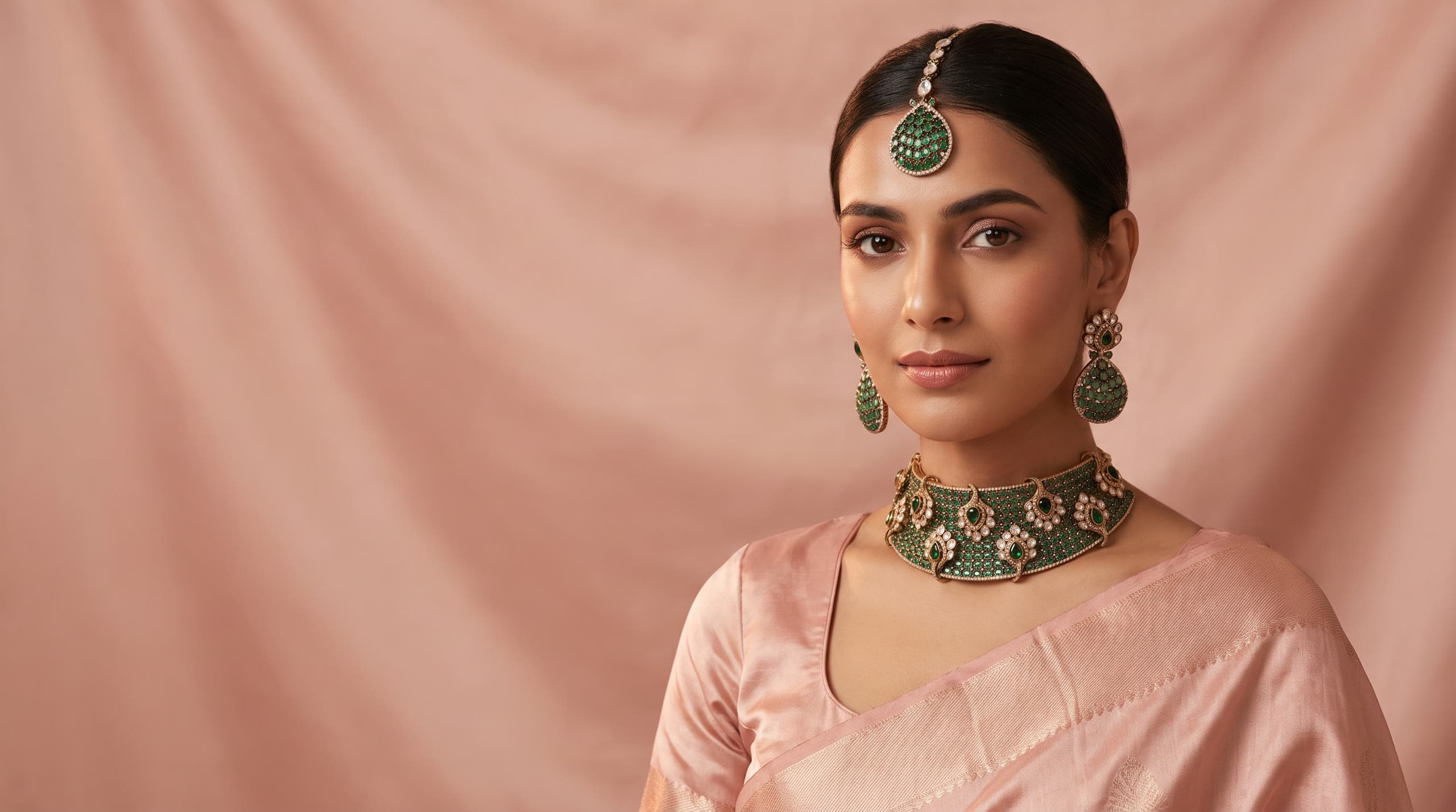 The Emerald Expanse hasli choker in antique gold